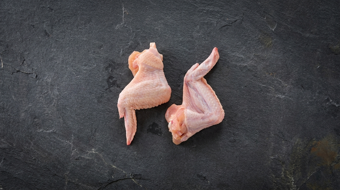 Asa de frango com 3 partes