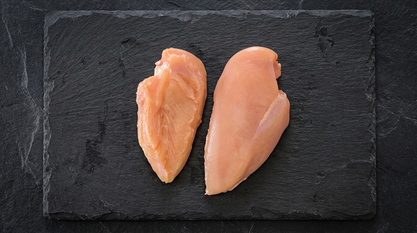 Peito de frango desossado e sem pele